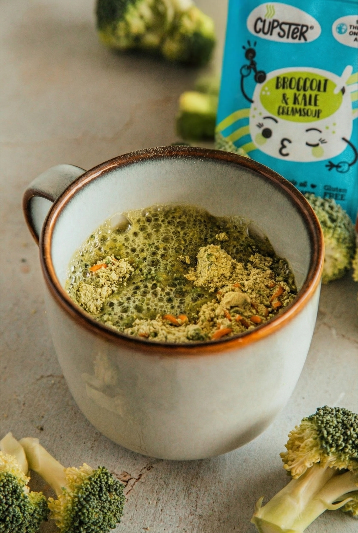 Cupster instant broccoli - kale creamsoup 10 pack (10x20g)