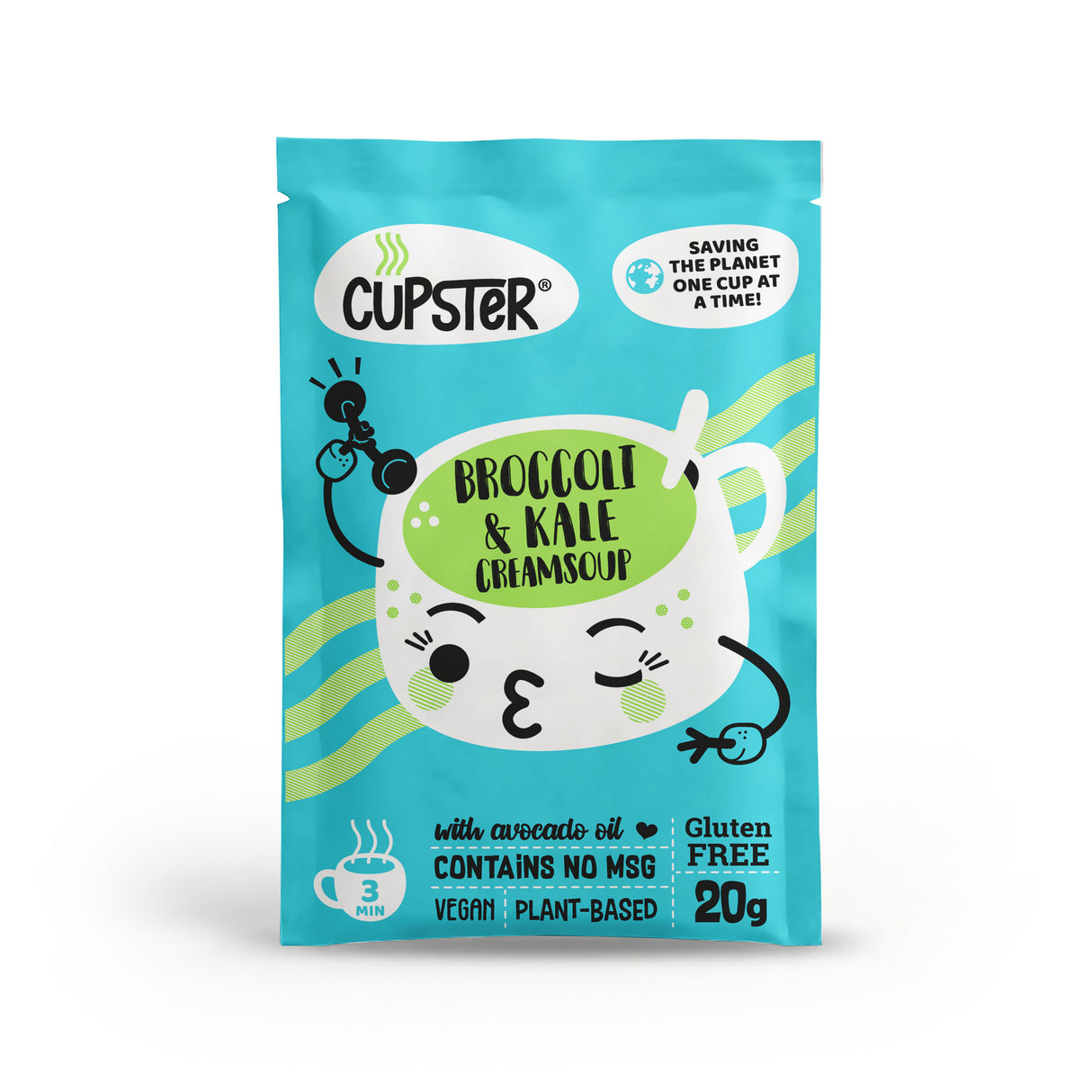 Cupster instant broccoli - kale creamsoup 10 pack (10x20g)