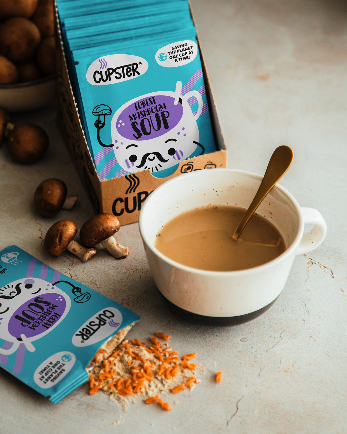 Cupster instant forest mushroom soup 10 pack (10x15g)