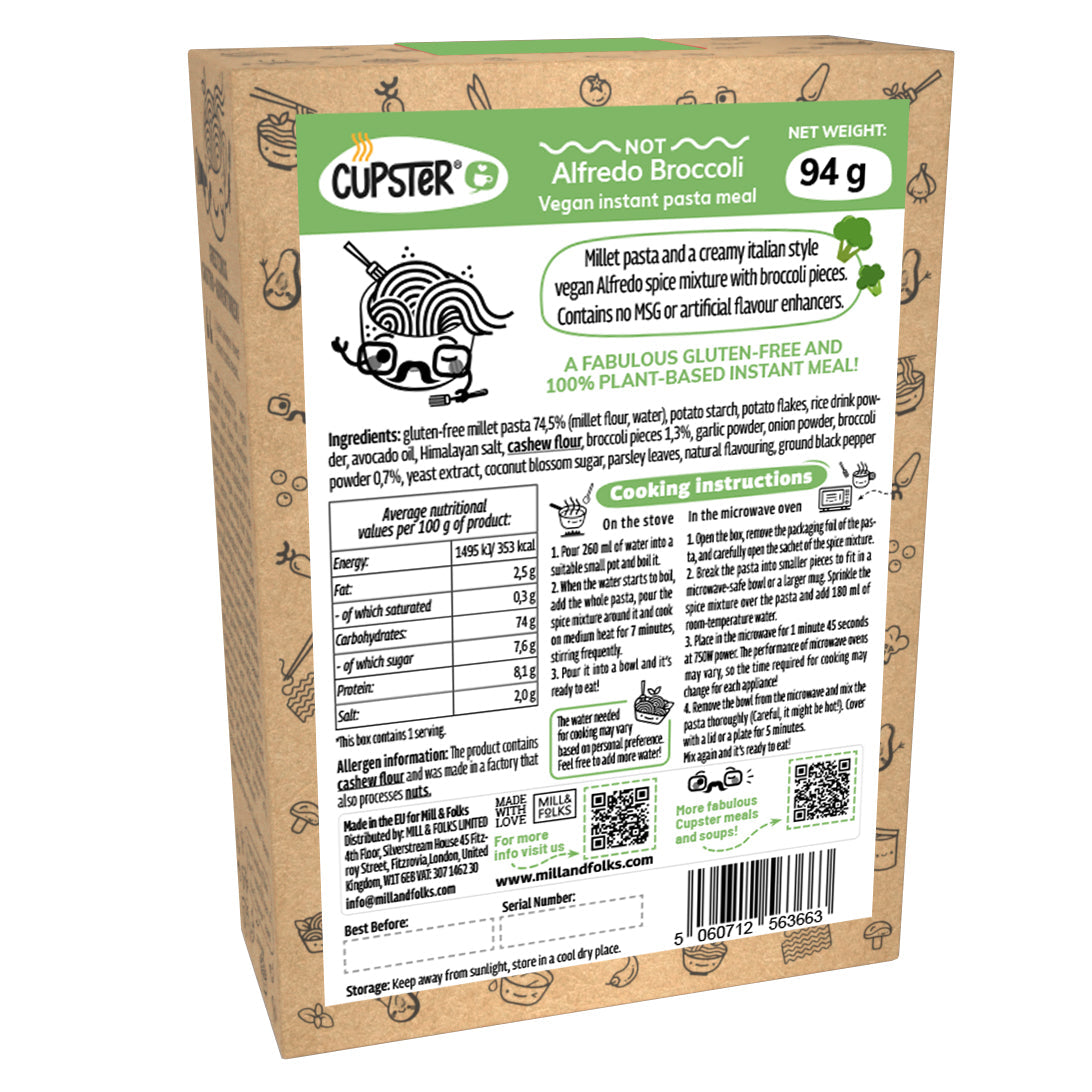 Cupster Instant Not Alfredo Broccoli Pasta 94g