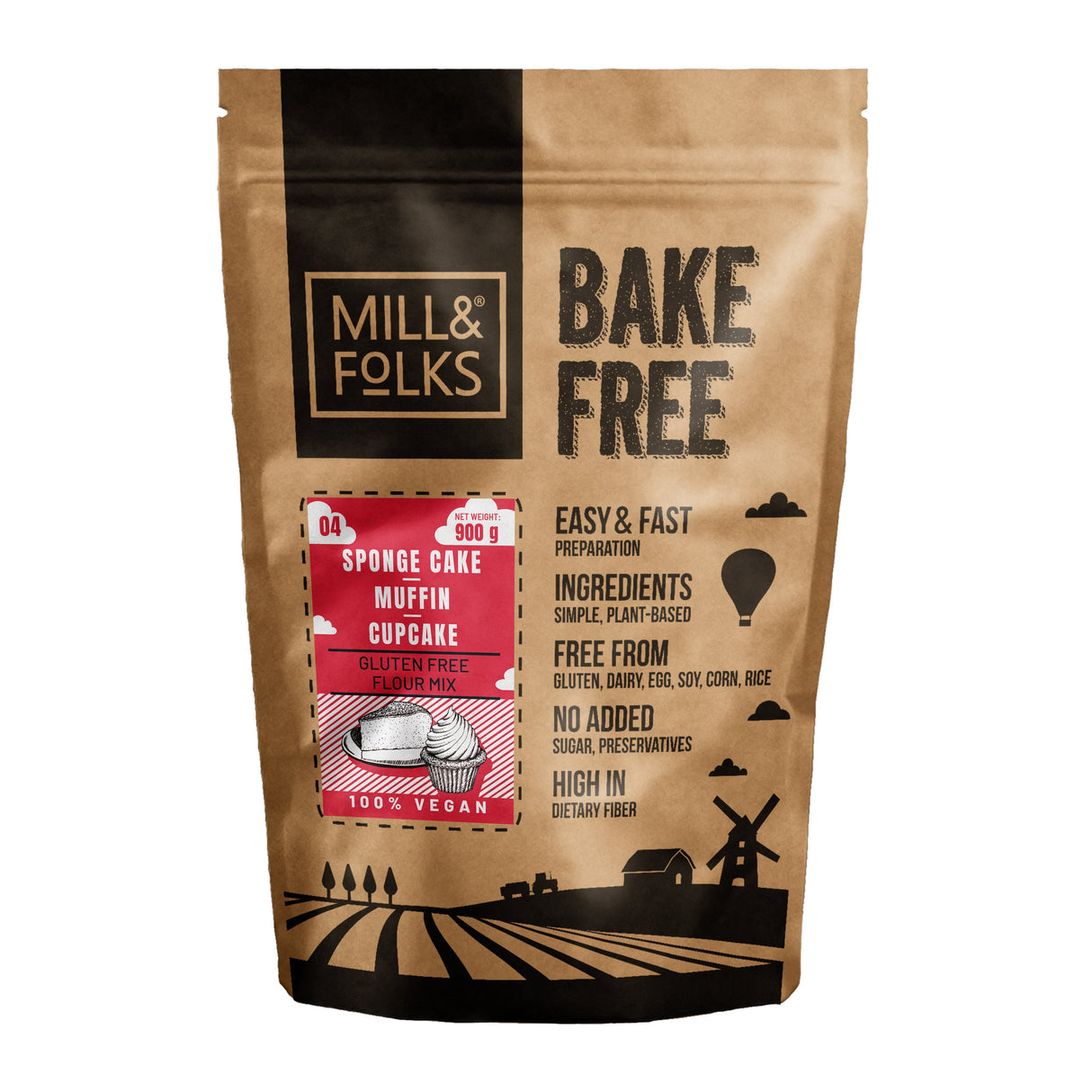 Bake-Free Sponge Cake - Muffin - Cupcake flour mixture 900g