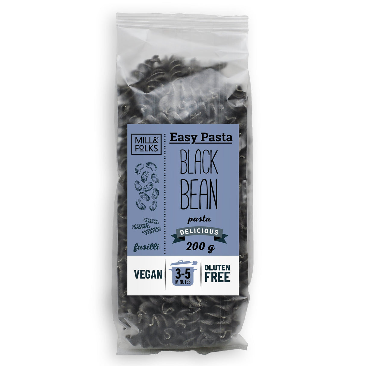 Easy Pasta Black bean pasta fusilli
