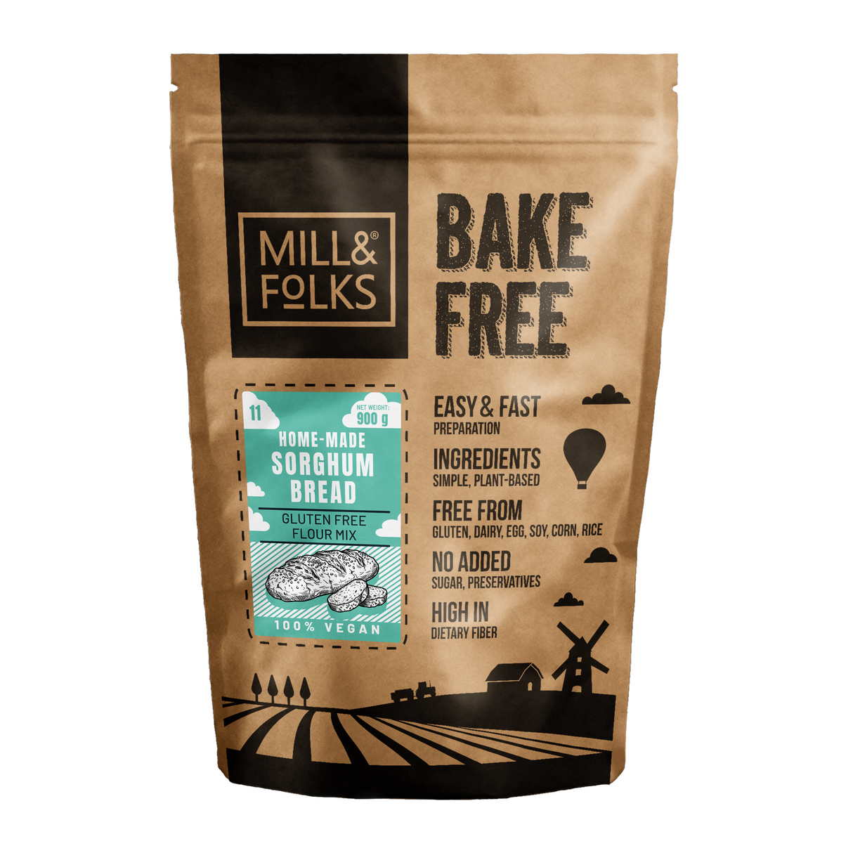 Bake-Free Sorghum bread flour mixture 900g