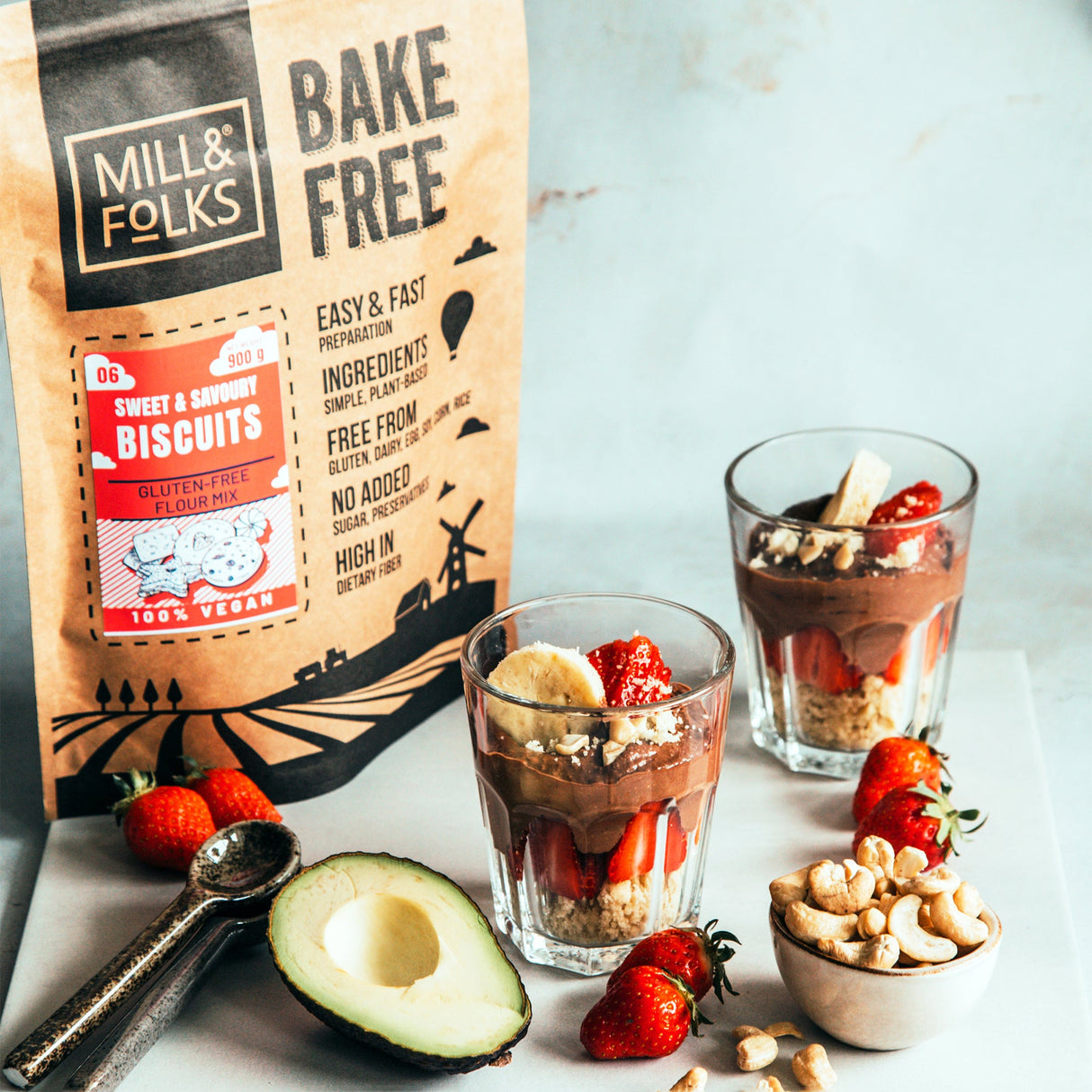 Bake-Free Sweet and savoury biscuit flour mixture 900g