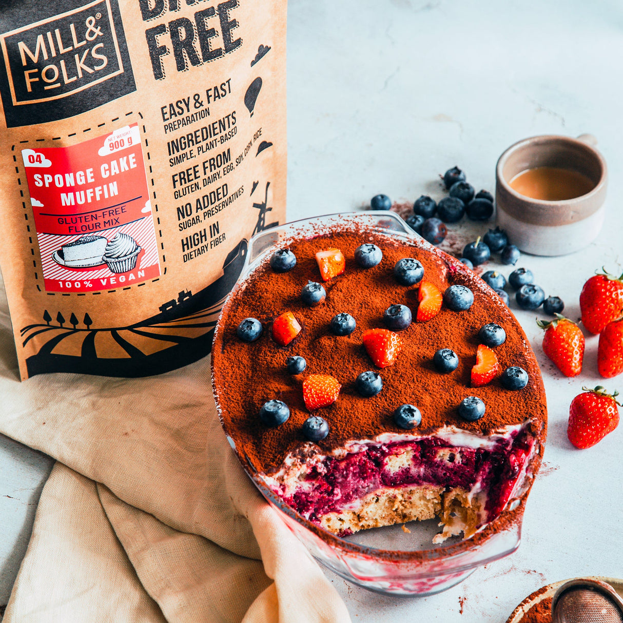 Bake-Free Sponge Cake - Muffin - Cupcake flour mixture 900g