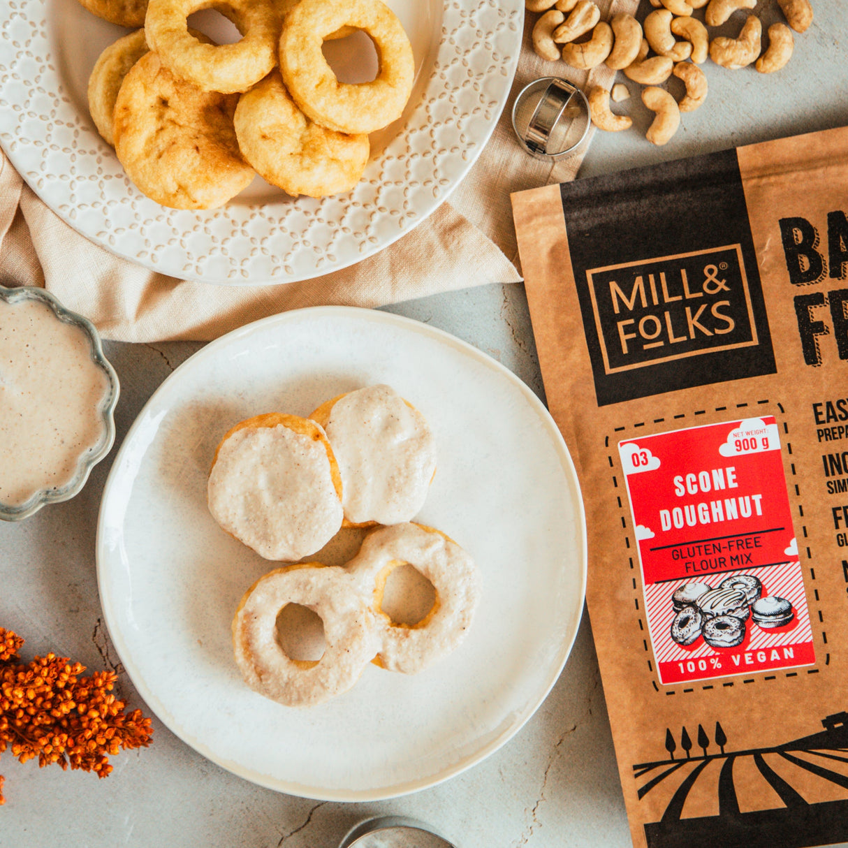 Bake-Free Deep fried Flatbread - doughnut flour mixture 900g