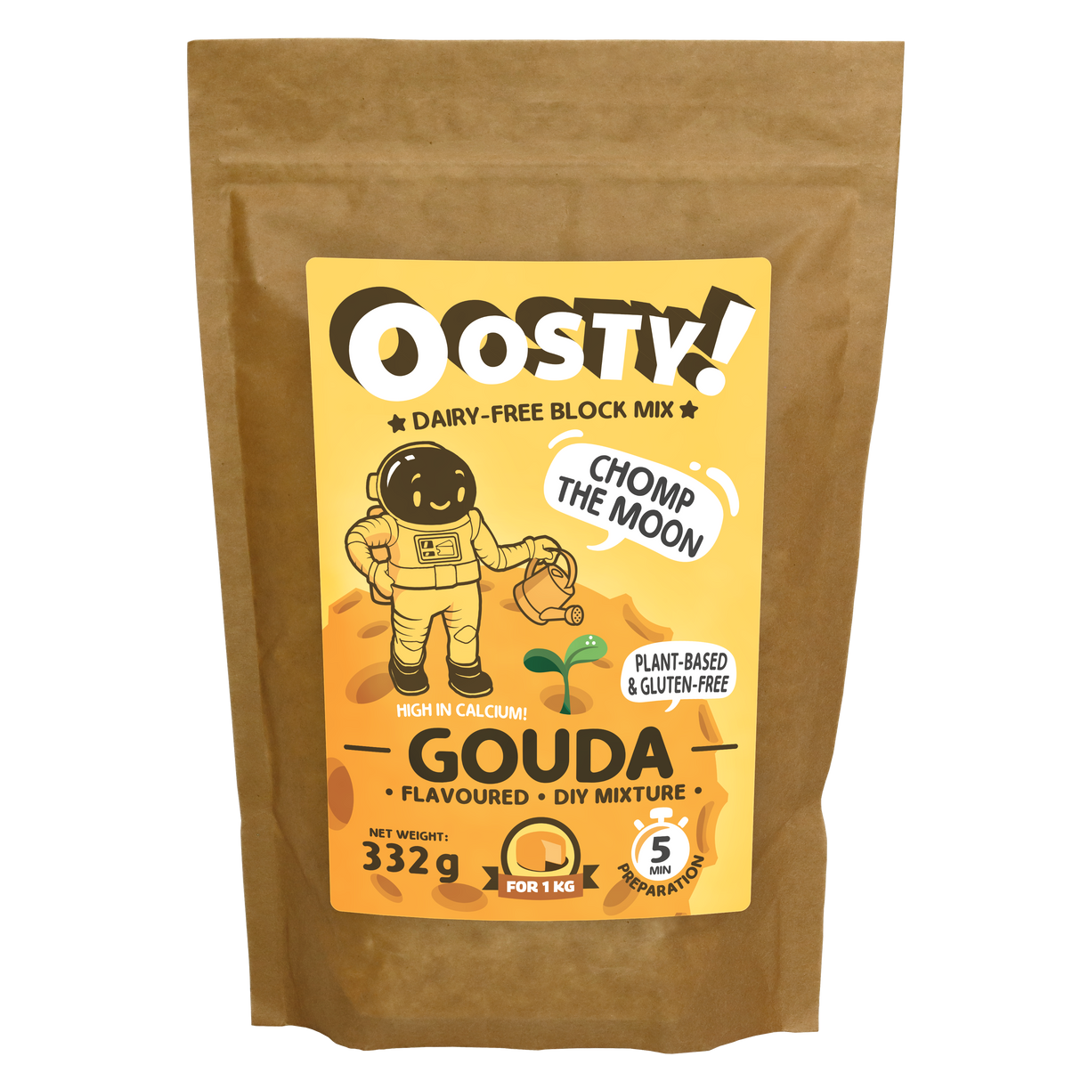 Oosty Gouda flavoured plant-based mixture 332g (To prepare 1kg of plant-based block)