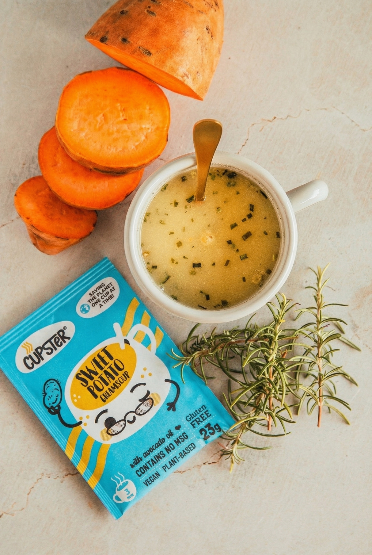 Cupster instant sweet potato creamsoup 10 pack (10x23g)