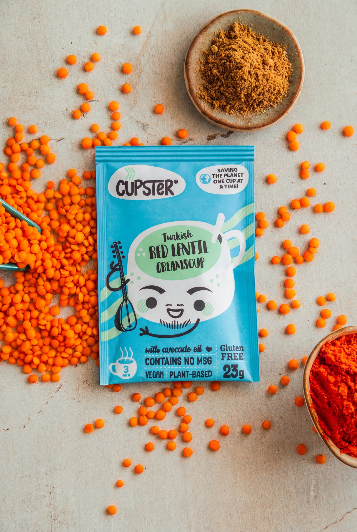 Cupster instant turkish red lentil creamsoup 10 pack (10x23g)