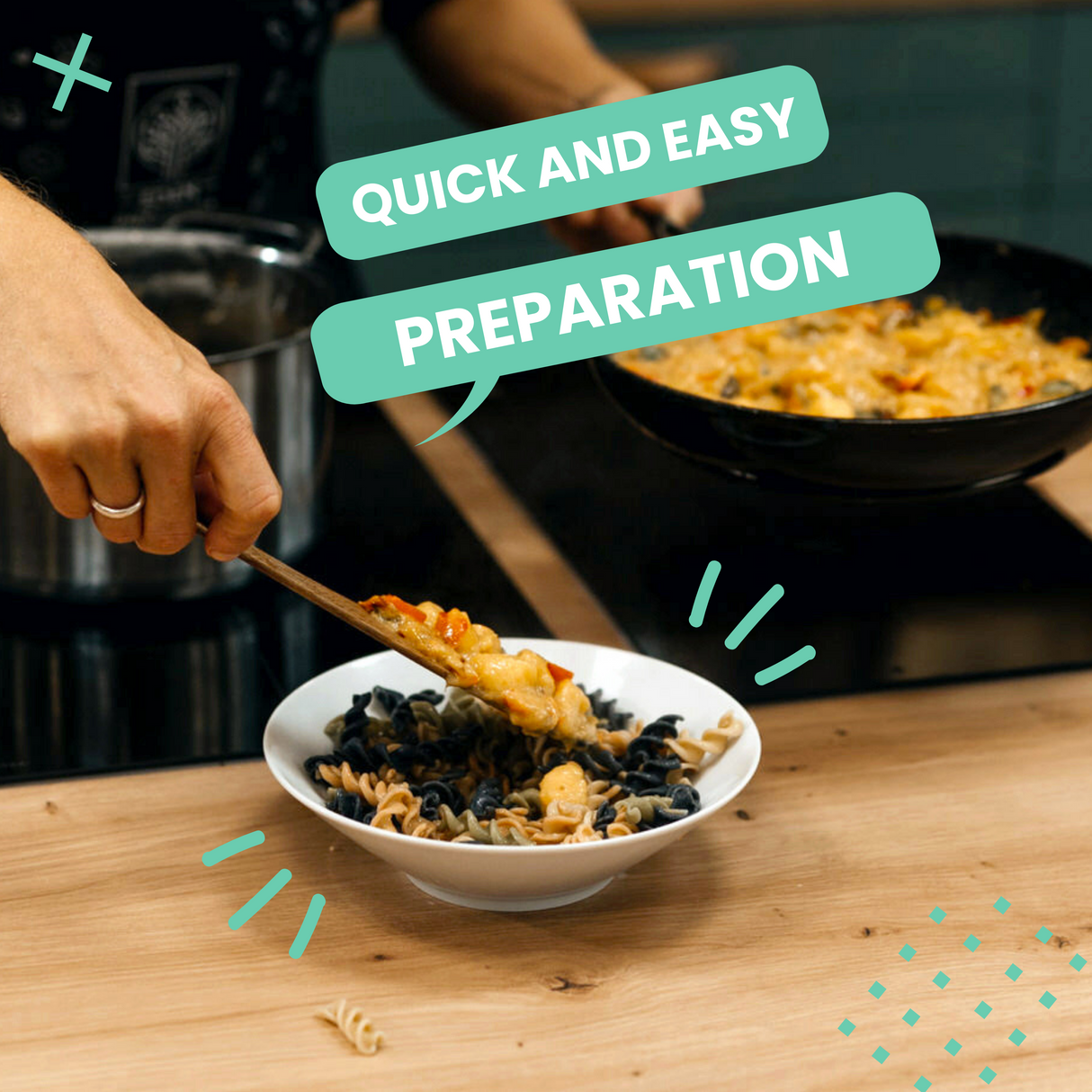 Easy Pasta Green pea pasta fusilli