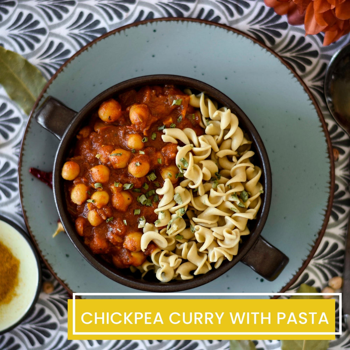 Millet pasta fusilli parsley-garlic