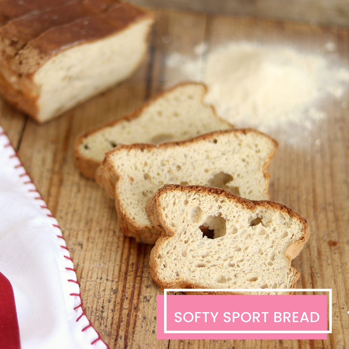 Bake-Free Low Carb High-Protein Soft Sport Bread Flour Mixture
