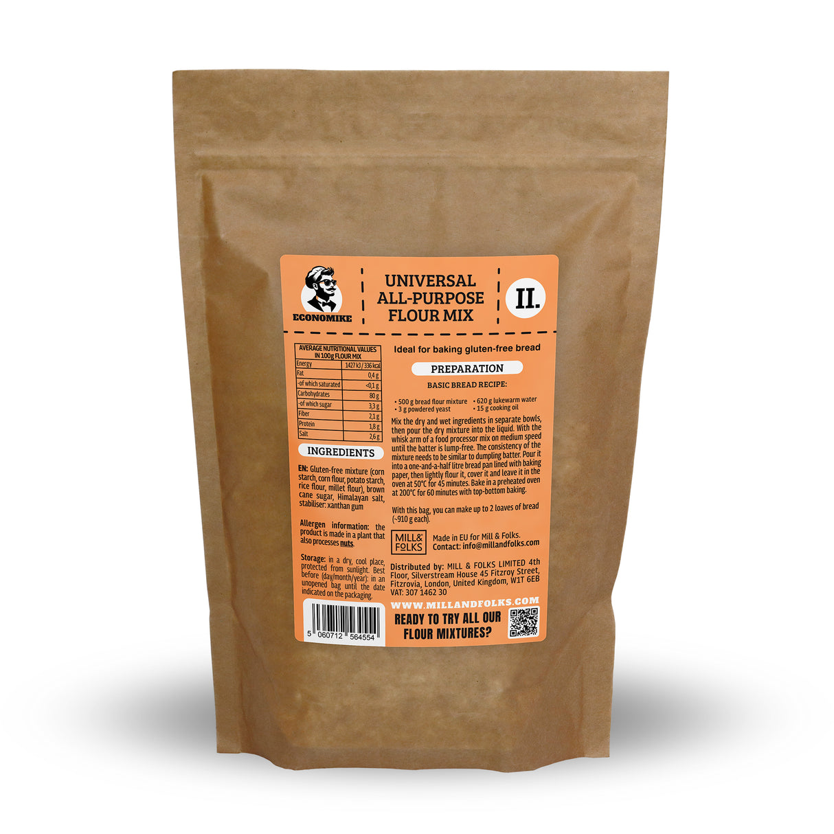 Economike II. Universal flour mix 900g