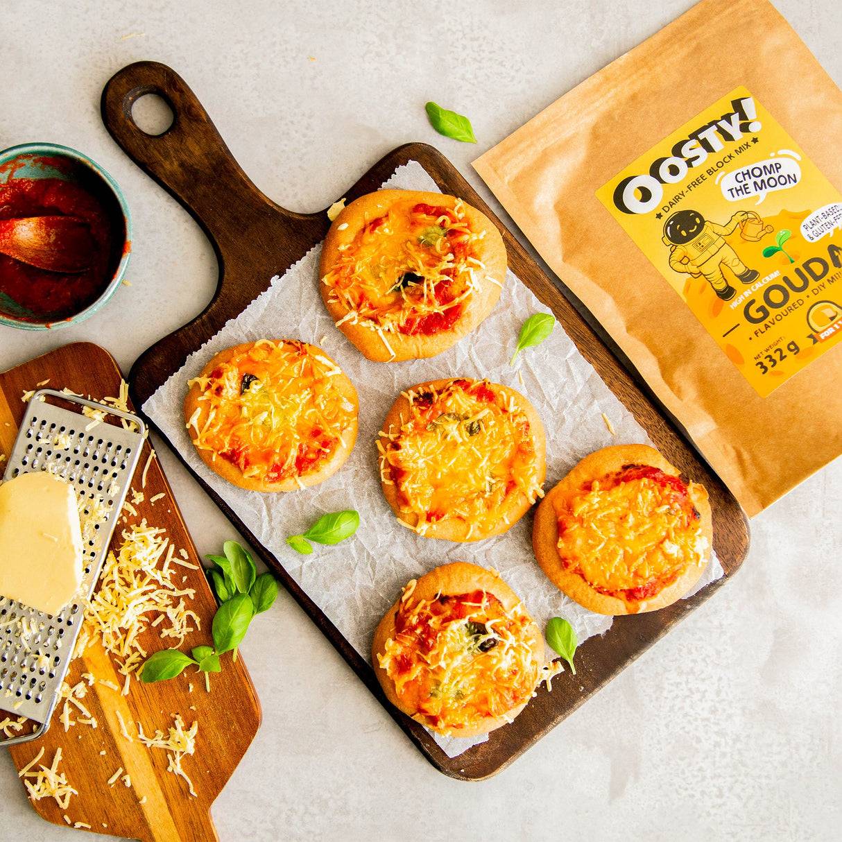 Oosty Gouda flavoured plant-based mixture 332g (To prepare 1kg of plant-based block)