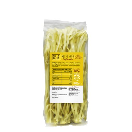Millet pasta tagliatelle