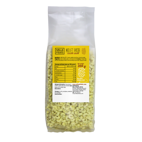 Millet pasta small shell
