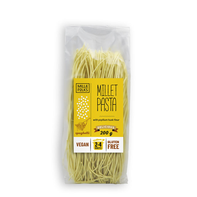 Millet pasta spaghetti