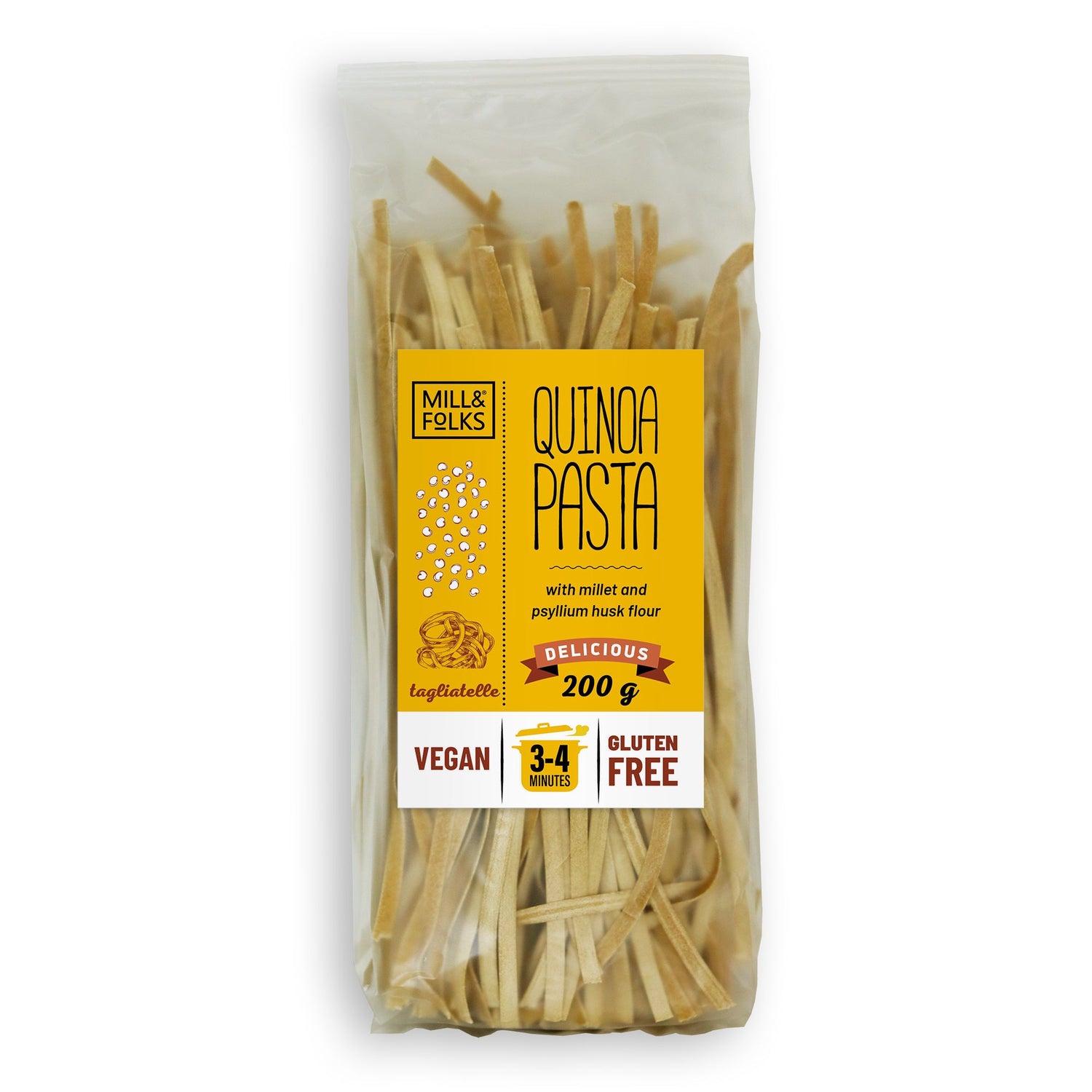 Quinoa pasta tagliatelle