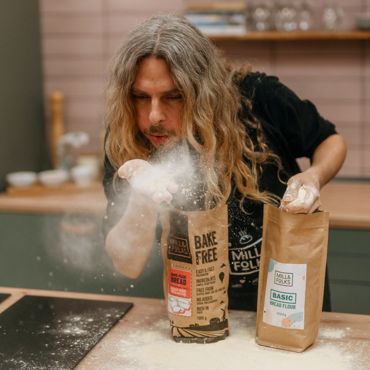 Bake-Free Scone - doughnut flour mixture