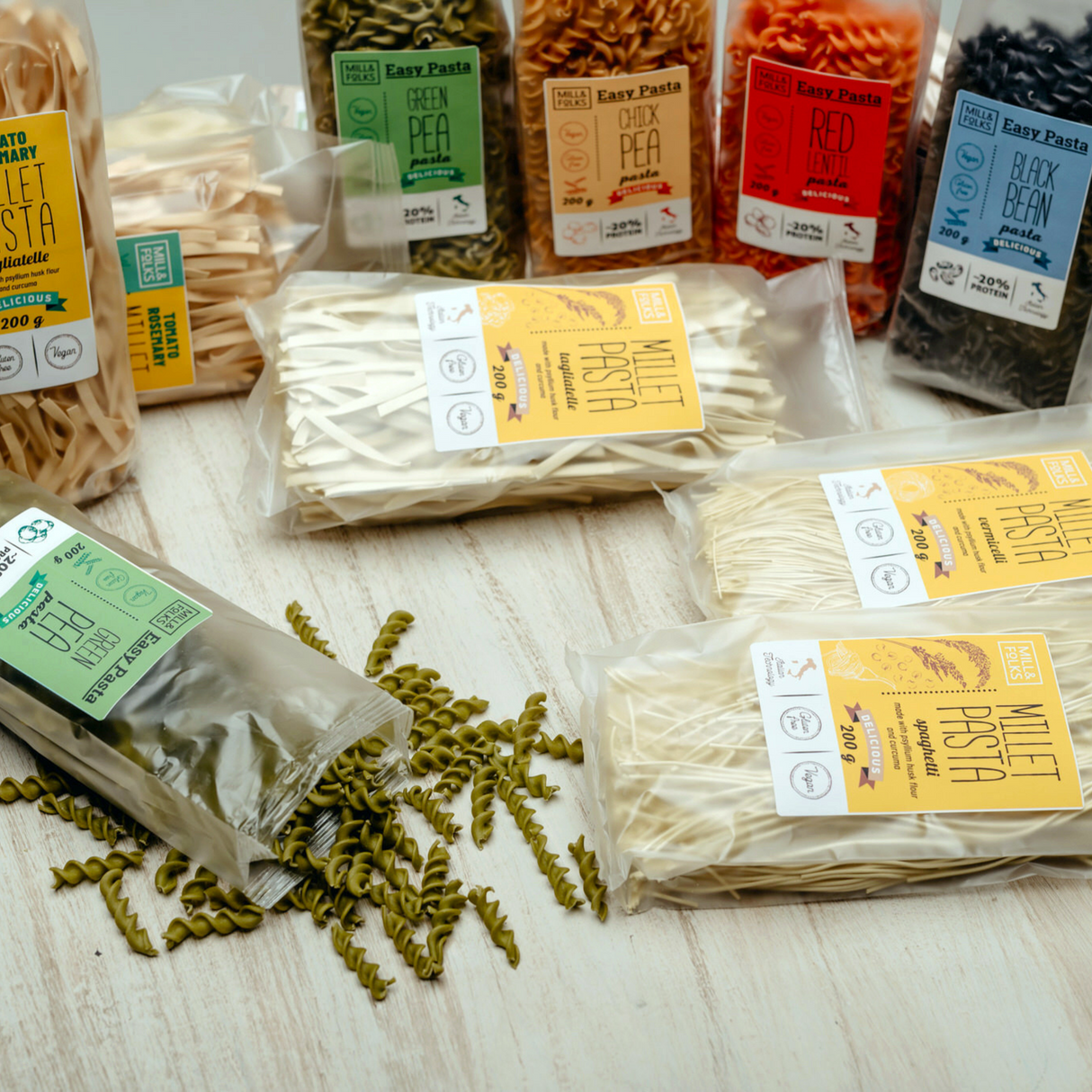 Twins Millet pasta low carb fusilli