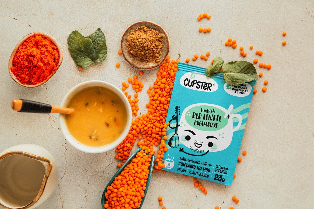 Cupster instant turkish red lentil creamsoup 10 pack (10x23g)