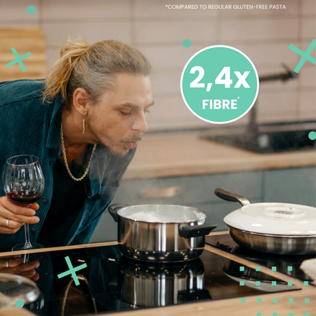 Millet pasta fusilli tomato-rosemary