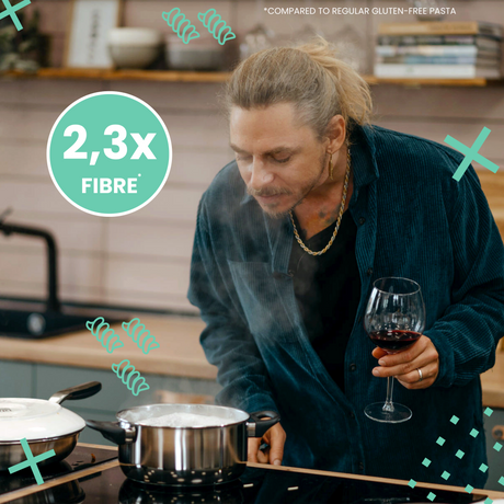 Millet pasta fusilli parsley-garlic